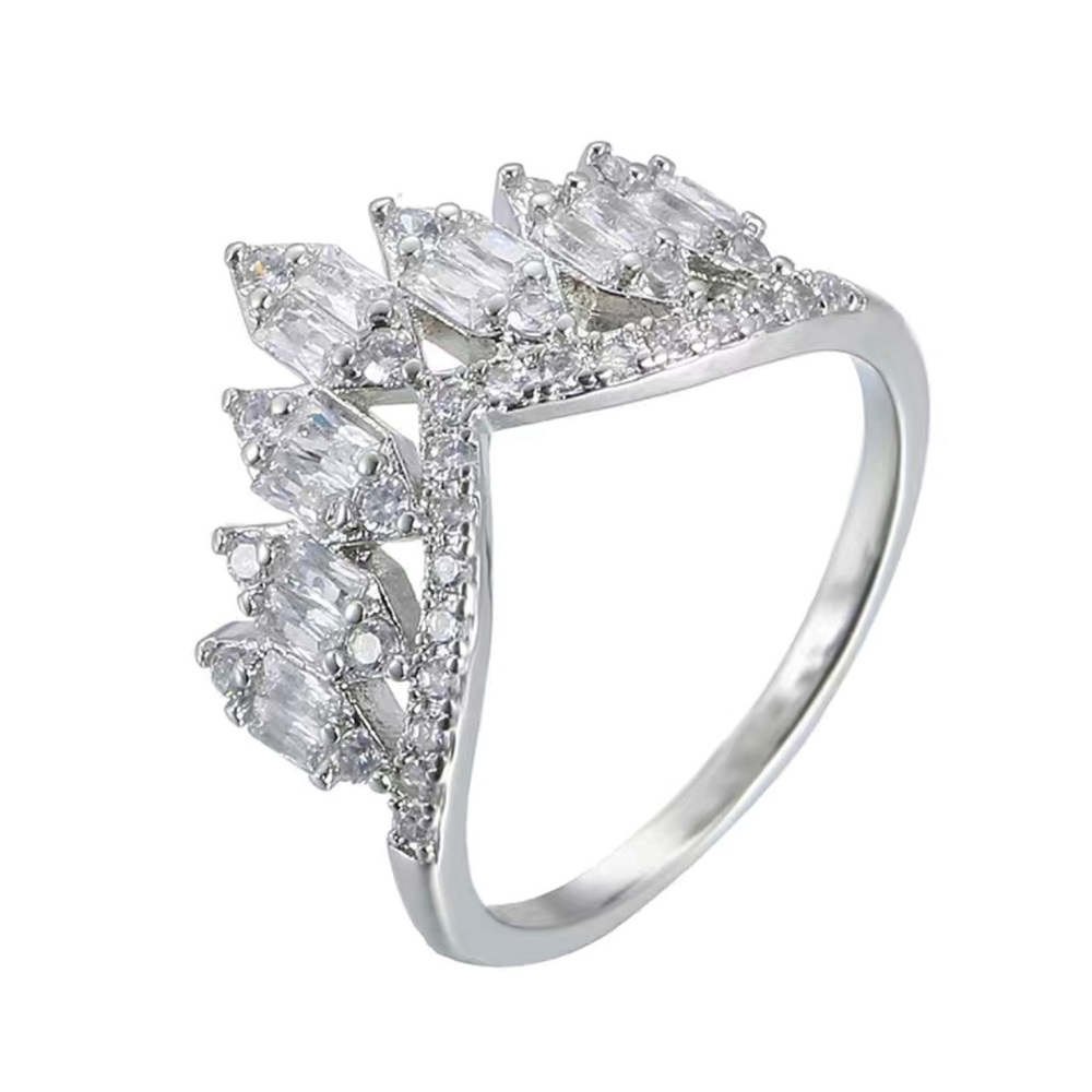 Cubic Zirconia Crown Ring